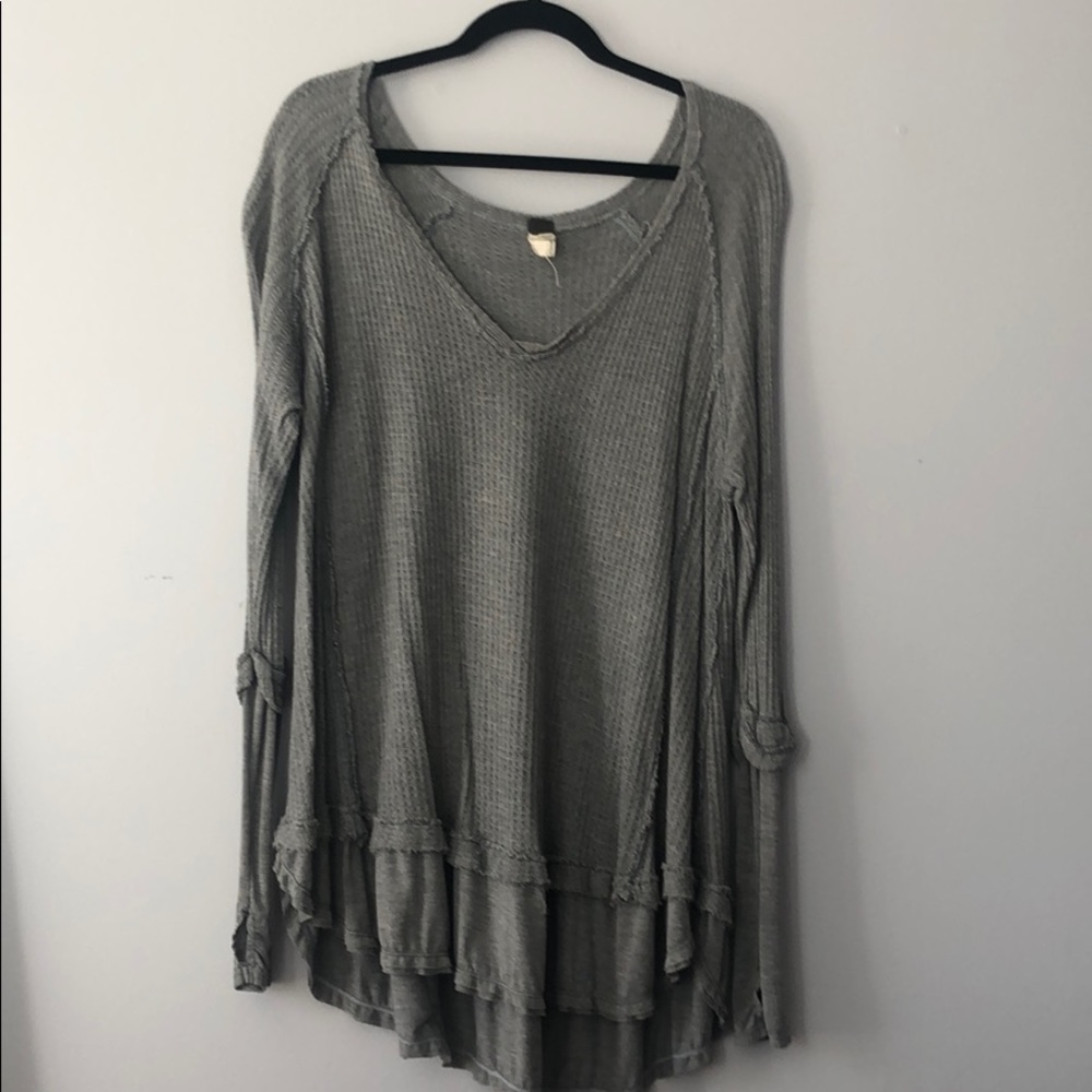 Free People oversized grey sweater